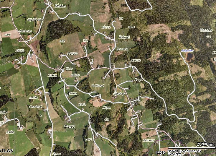 Gulliksrud farm in Gran parish, Hadeland district, Oppland County, Norway