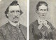 Adam Hastings and Alice McDowell on their wedding day, April 10, 1860, Dundalk, Ontario
