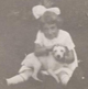 Child Kathleen Wurm with her dog, Toney