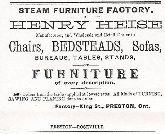 Henry Heise Steam Furniture Factory