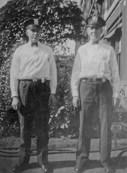 Otto Wurm, on left, in Security Guard uniform Otto Wurm, on left, in Security Guard uniform