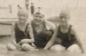 Ada Wurm (middle) with cousins Mary Louise and Kay Redinger at Lake St. Clair, Michigan