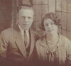 Wedding photo of Lawrence Peterson and Ellen Haagenstad - 30 June 1927
