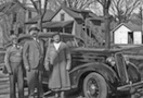 Bud, Albert Sr and Millie with 'new' Chevrolet, Detroit, Michigan, about 1935